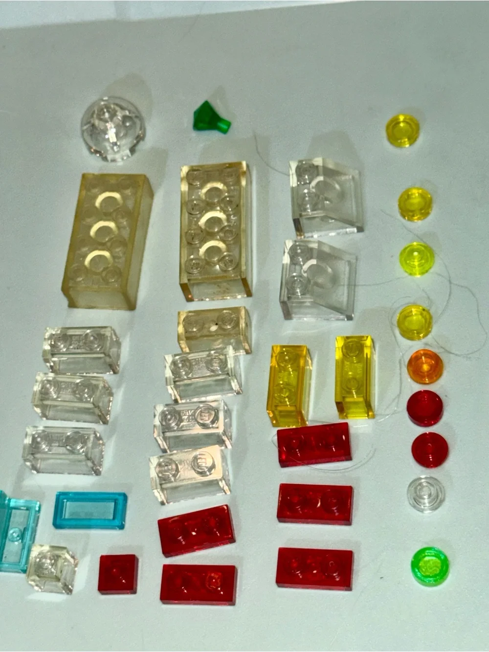 LEGO transparent clear pieces blocks parts elements lot